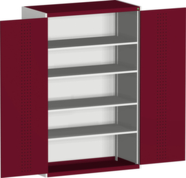 bott Armoire système cubio avec portes en panneaux perforés, 2 tiroir(s)