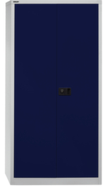 Bisley Armoire de classement Universal, 5 hauteurs des classeurs, gris clair/bleu Oxford