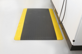 Tapis industriel Safety au mètre avec profil de plaque d'arrachage, largeur 600 mm