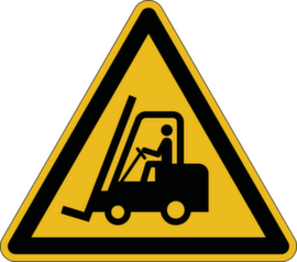 Durable Panneau d'avertissement véhicules de manutention, autocollant pour sol