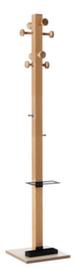 Paperflow Portemanteau easyCloth Wood Range Modell <C> en bois avec porte-parapluies, avec 8/2 crochets, hêtre/noir