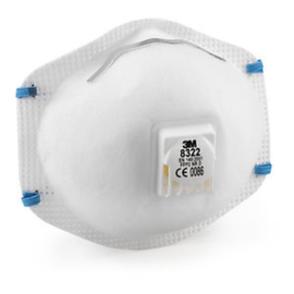 3M(TM) masque respiratoire avec valve, FFP3