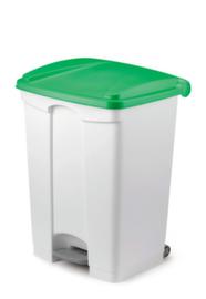 Raja Poubelle à pédale selon HACCP, 45 l, blanc, couvercle vert