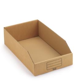 Raja bac compartimentable en carton, profondeur 423 mm, marron