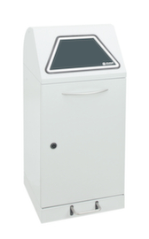 stumpf Récipient pour matières recyclables ininflammables Modul-Vario 60 avec rabat à fermeture automatique, 60 l, gris clair, couvercle gris clair