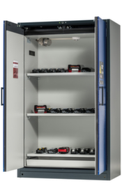 Asecos Armoire de stockage lithium-ion ION-LINE BATTERY STORE PRO avec système d'alarme incendie, hauteur x largeur x profondeur 1953 x 1193 x 615 mm