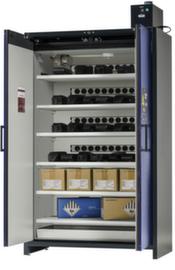 Asecos Armoire de charge lithium-ion ION-LINE BATTERY CHARGE avec réglette multiprise, hauteur x largeur x profondeur 2224 x 1193 x 615 mm