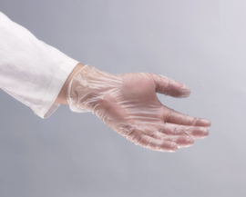 Gants jetables int&eacute;rieur poudr&eacute; Eco en vinyle