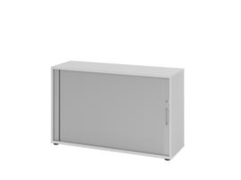 Armoire à rideaux transversaux 9Y, 2 hauteurs des classeurs, gris/argent