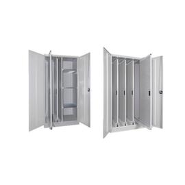 PAVOY Armoire verticale gris clair avec équipements pratiques