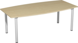 Gera Table de conférence Basis, largeur x profondeur 2000 x 800 mm, panneau érable