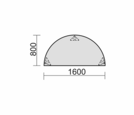 Gera Table de conférence Basis, largeur x profondeur 1600 x 800 mm, panneau blanc