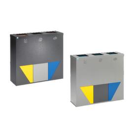 VAR Station de collecte de matières recyclables WS Trapez 93 avec 3 seaux intérieurs de couleur