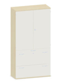 Gera Armoire combinée Pro, 3 hauteurs des classeurs