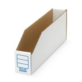 Raja bac compartimentable en carton, profondeur 301 mm, blanc