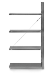 Rack de stockage sans ISIPACK© vis Baie de montage, hauteur x largeur x profondeur 2000 x 1010 x 535 mm, 4 tablettes