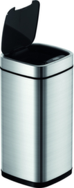 Poubelle en acier inoxydable EKO Touch50 lHxlxP 690x305x305 mmcorps matcouvercle matrevêtement anti-empreintes digitales
