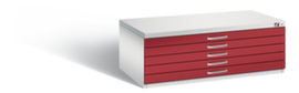 C+P Armoire de rangement à plat, hauteur x largeur x profondeur 420 x 1100 x 765 mm