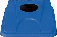 Couvercle probbax® pour introduction de bouteilles pour collecteur de recyclage, bleu
