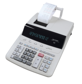 Sharp calculatrice de bureau CS-2635RH GY SE avec imprimante, affichage 12 chiffres