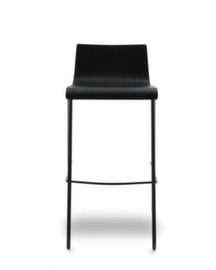 tabouret de bar SIT-ON BB-5 avec dossier bas, assise noir