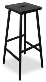 Tabouret de bar empilable SIT-ON BB-6, assise noir