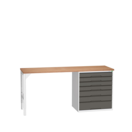 bott Établi verso, 7 tiroirs, RAL7035 gris clair/RAL7016 gris anthracite