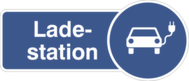 Plaque de consigne combinée « Station de charge »