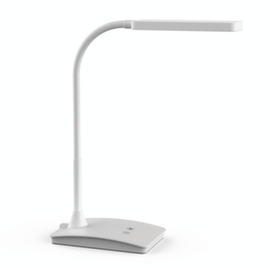 MAUL Lampe de bureau DEL compacte MAULpearly colour vario avec température de couleur réglable, lumière blanc lumière du jour à blanc chaud, blanc
