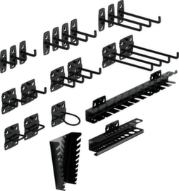 Jeu de porte-outils pour panneau perforé