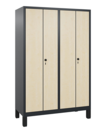 C+P Armoire vestiaire Evolo avec portes déco - 4 compartiments - dont 2 verrouillables ensemble