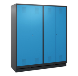 C+P Armoire vestiaire Evolo avec 4 compartiments dont 2 verrouillables ensemble, largeur de compartiment 400 mm