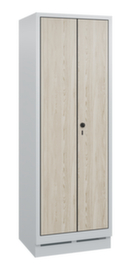 C+P Armoire vestiaire Evolo avec portes déco - 2 compartiments - dont 2 verrouillables ensemble, largeur de compartiment 300 mm