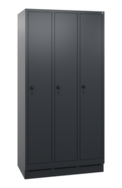 C+P Armoire vestiaire Evolo avec 3 compartiments - portes lisses, largeur de compartiment 300 mm