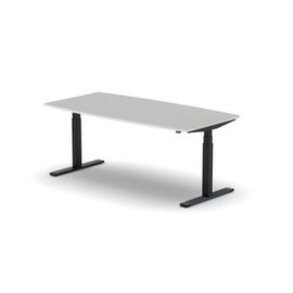 Nowy Styl Table de conférence hauteur réglable électriquement eModel 2.0, largeur x profondeur 1800 x 800 mm, panneau MB White Grey