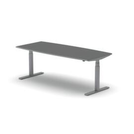 Nowy Styl Table de conférence hauteur réglable électriquement eModel 2.0, largeur x profondeur 2000 x 800 mm, panneau MS Slate