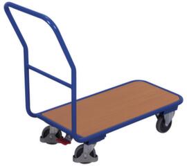VARIOfit Chariot avec barre de pouss&eacute;e, force 200 kg, plateau longueur x largeur 890 x 450 mm