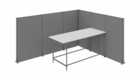 parois acoustiques pour point de rencontre, hauteur x largeur 2000 x 3500 mm, paroi RAL7037 gris poussière