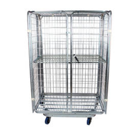 Bac sur roulettes de sécurité emboîtable nestainer® avec double porte battante