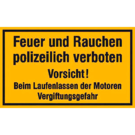 Interdiction par la police de flamme nue et de fumer Attention !