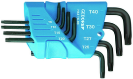 H 43 TX-88 Jeu de tournevis d'angle dans un support 8 pièces TX T9-T40