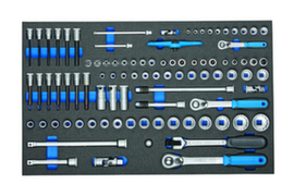 GEDORE 2005 CT4-U-20 Jeu de clés à douilles 1/4"-3/8"-1/2" en module Check-Tool