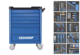 GEDORE WSL-L-TS-308 Chariot à outils workster smartline avec 308 pièces d'outils