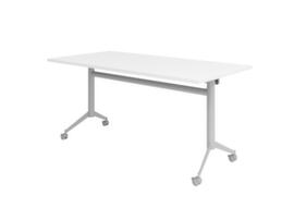 Table pliante roulante, hauteur x largeur x profondeur 750 x 1600 x 800 mm, panneau blanc