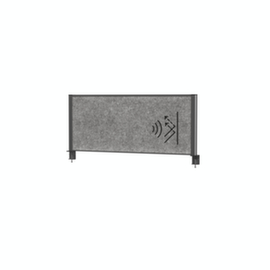 MAUL Cloison de table MAULconnecto, hauteur x largeur 515 x 1200 mm, paroi gris foncé