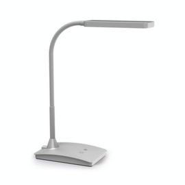 MAUL Lampe de bureau DEL compacte MAULpearly colour vario avec température de couleur réglable, lumière blanc lumière du jour à blanc chaud, argent