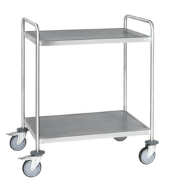 Kongamek Chariot à plateaux en acier inoxydable