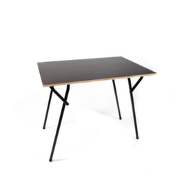 VEBA Table pliante Essentials, hauteur x largeur x profondeur 740 x 600 x 900 mm, panneau noir