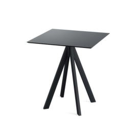 VEBA Table de bistro Essentials Infinity, largeur x profondeur 700 x 700 mm, panneau noir