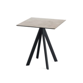 VEBA Table de bistro Essentials Infinity, largeur x profondeur 700 x 700 mm, panneau Moonstone